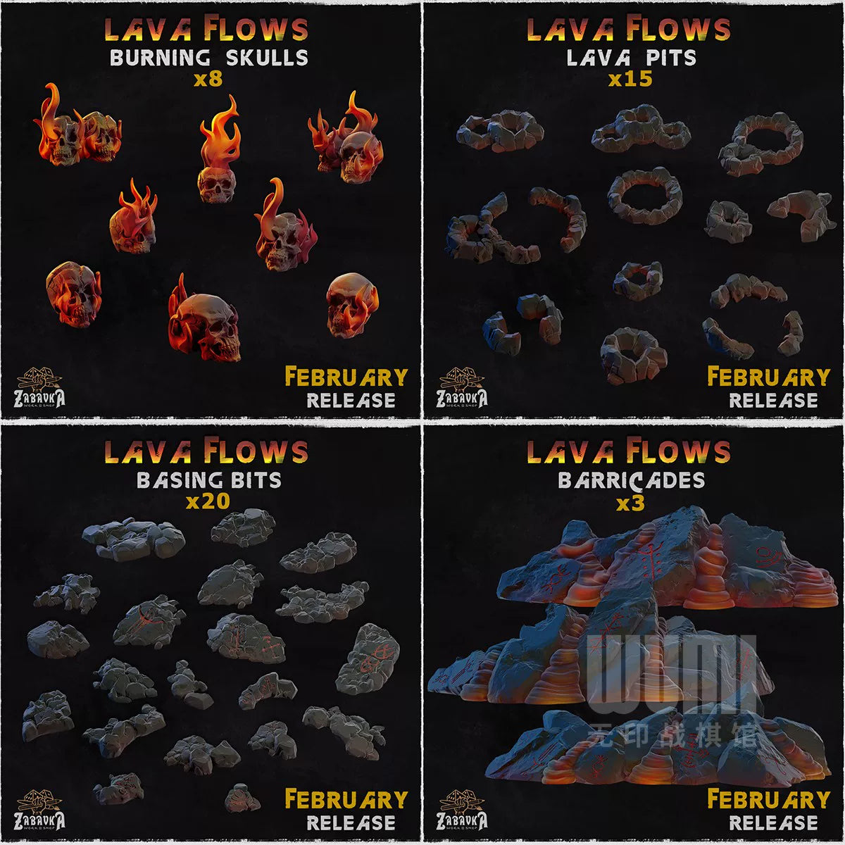Lava Ruins Terrain Model Kit for DND Tabletop Games