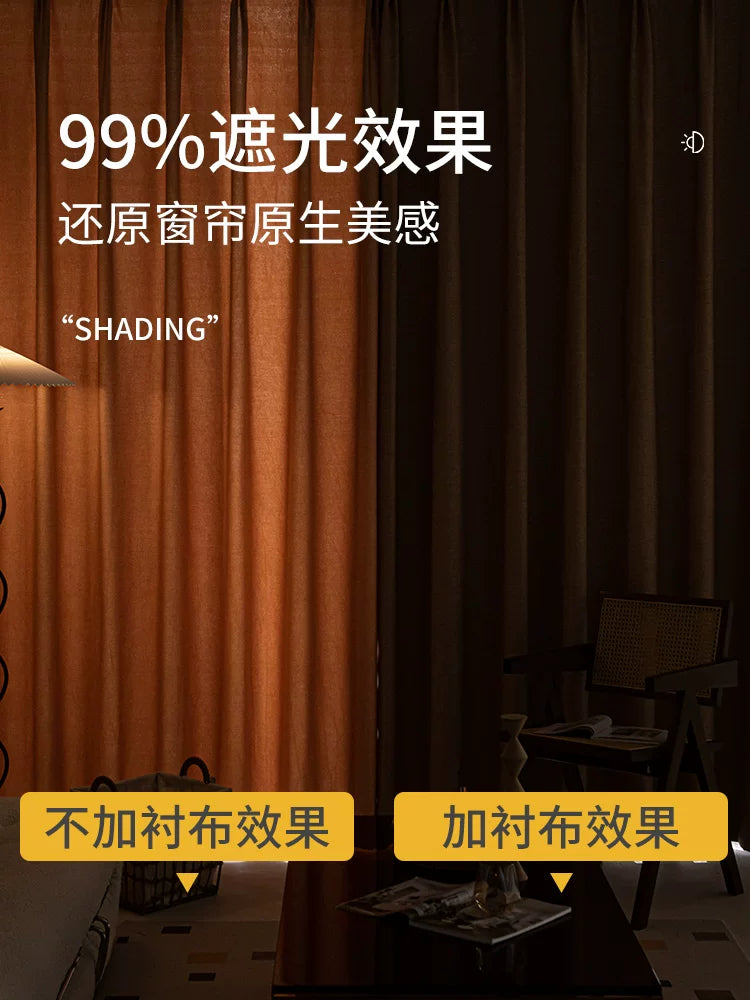 Blackout Curtain Liner for Windows, Detachable Sunshade and Thermal Insulation, Bedroom