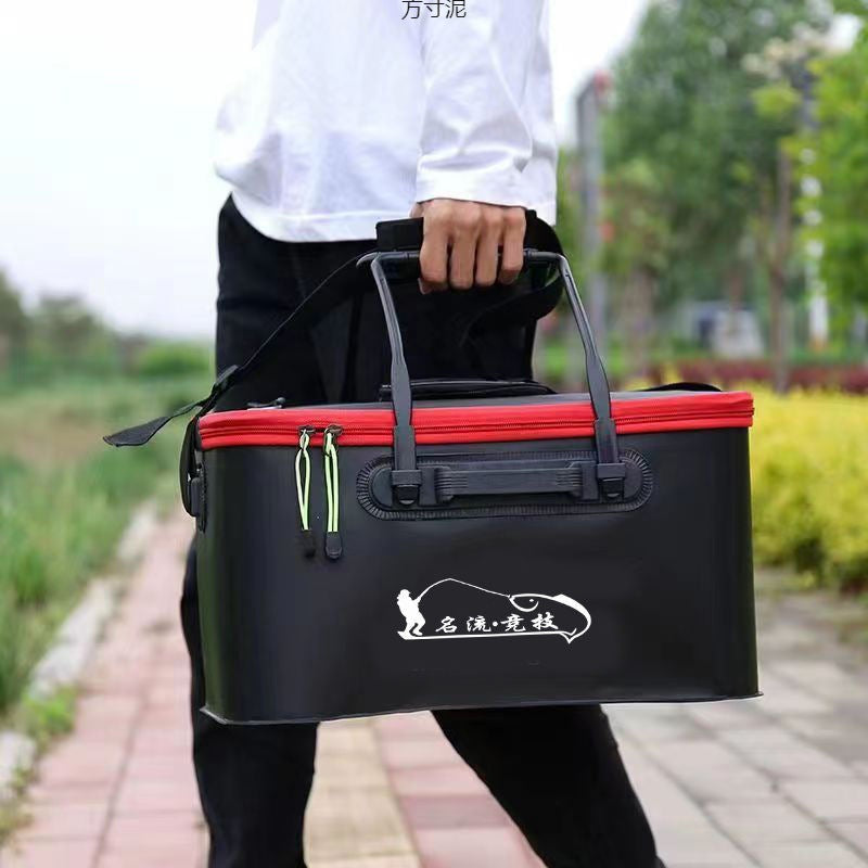 Foldable Fishing Bucket Live Fish Box Thickened Water Container for Fishing Gear and Supplies
