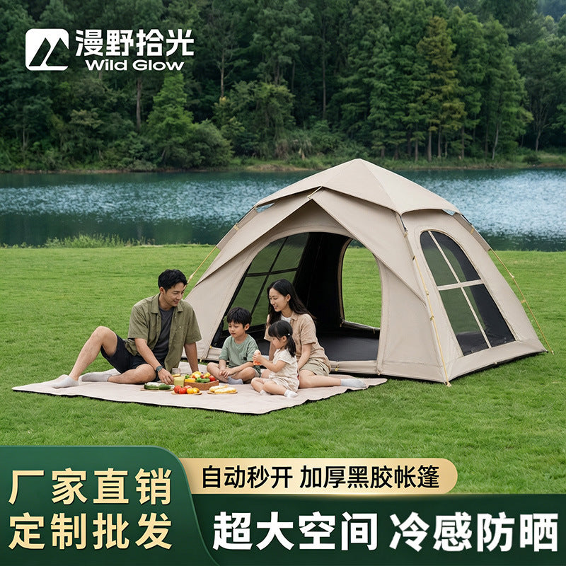 Portable Automatic Pop-Up Camping Tent for Outdoor Overnight Stays, Sun Protection & Rainproof