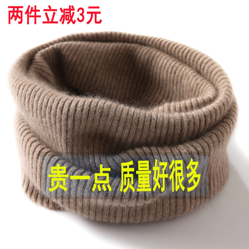 Cashmere Blend Neck Warmer Scarf for Men and Women, Knitted Neck Gaiter for Winter Warmth and Neck Protection