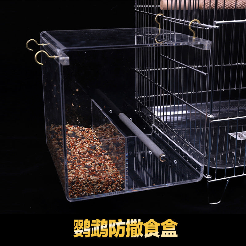Acrylic Automatic Bird Feeder for Cages and Outdoor Use, Hummingbird and Parrot Feeder
