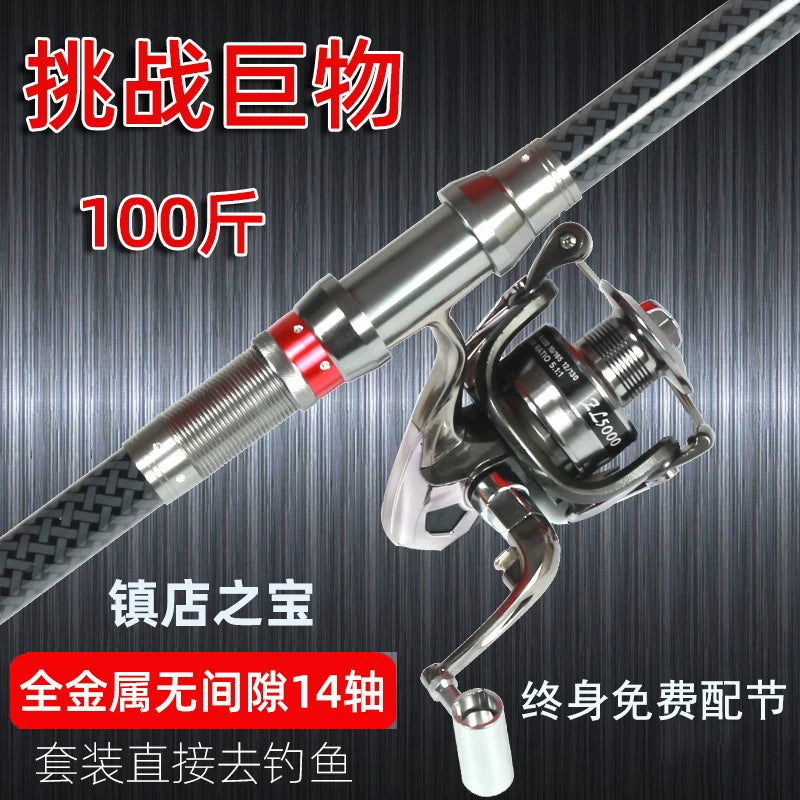 Rong Xiaoguan Heavy Duty Sea Fishing Rod and Reel Combo for Long Casting