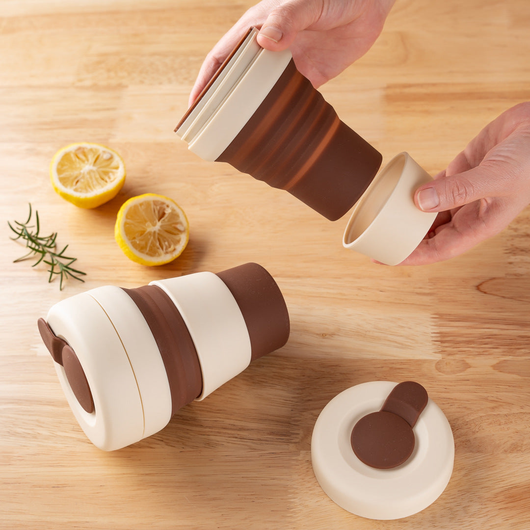 Portable Food-Grade Silicone Folding Cup for Travel and Camping
