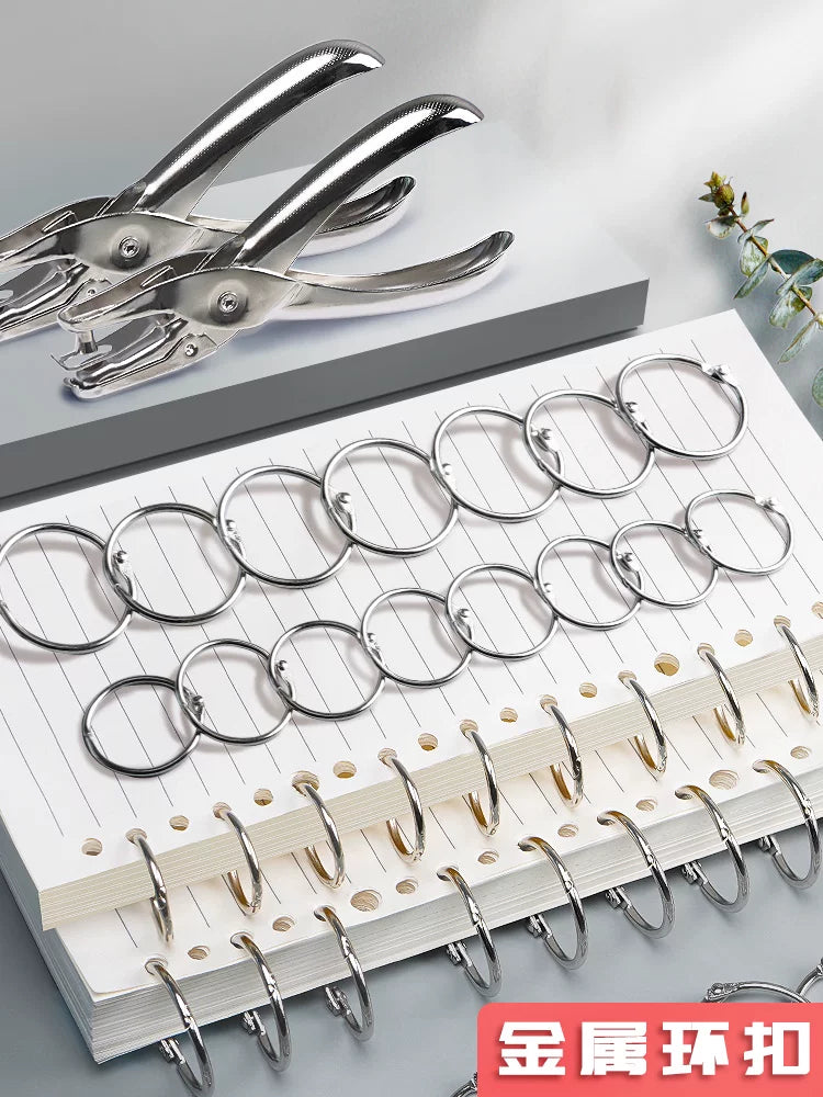 Loose Leaf Metal Binder Rings for Notebooks, Cards, and Documents - Assorted Sizes