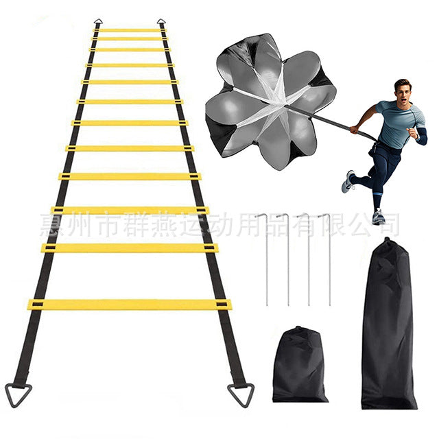 Agility Ladder Training Set with Resistance Parachute for Soccer and Outdoor Drills