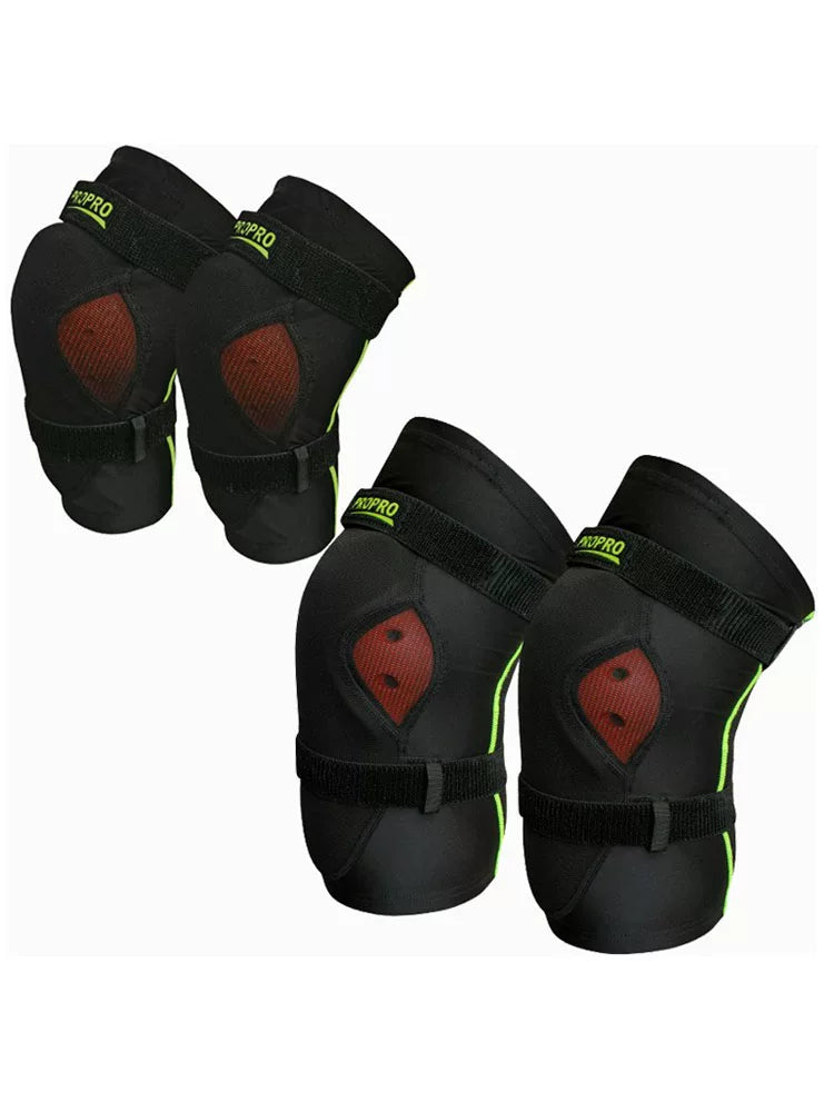 PROPRO Skiing and Cycling Protective Knee and Elbow Pad Set for Snowboarding Roller Skating Downhill Sports