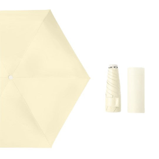 Compact UV Protection Travel Umbrella with Telescopic Handle for Sun and Rain