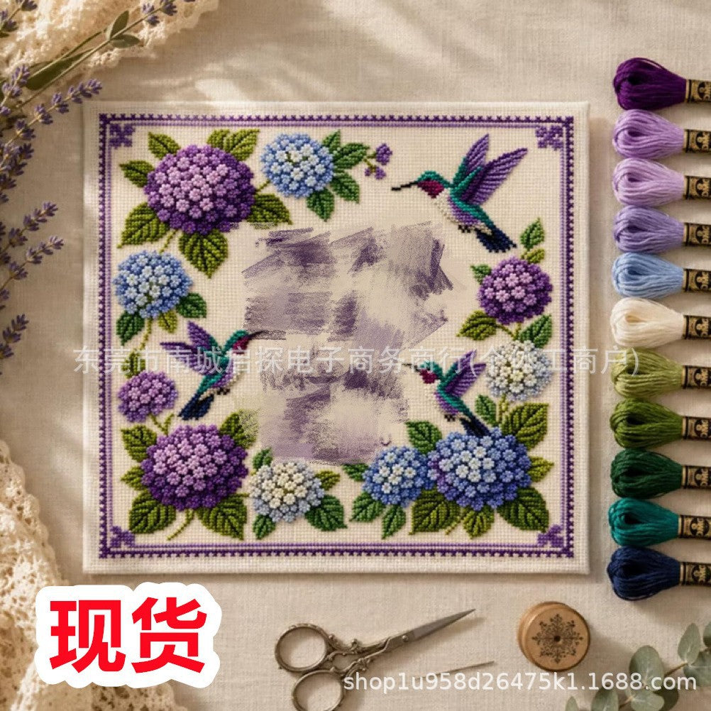 Hummingbird Garden Faith Cross Stitch Kit