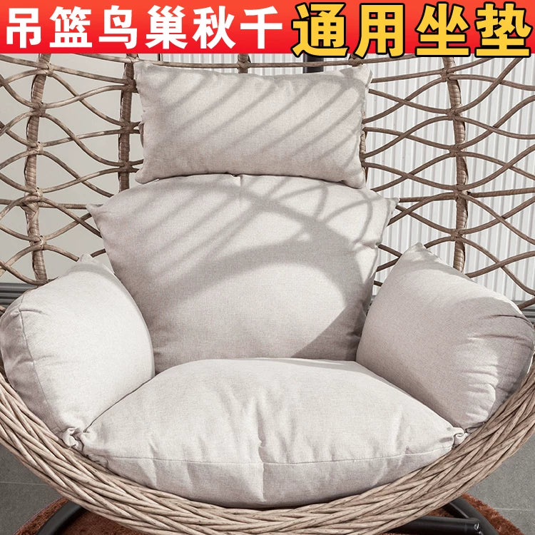 Single Waterproof Hanging Basket Chair Cushion Thickened Removable Washable
