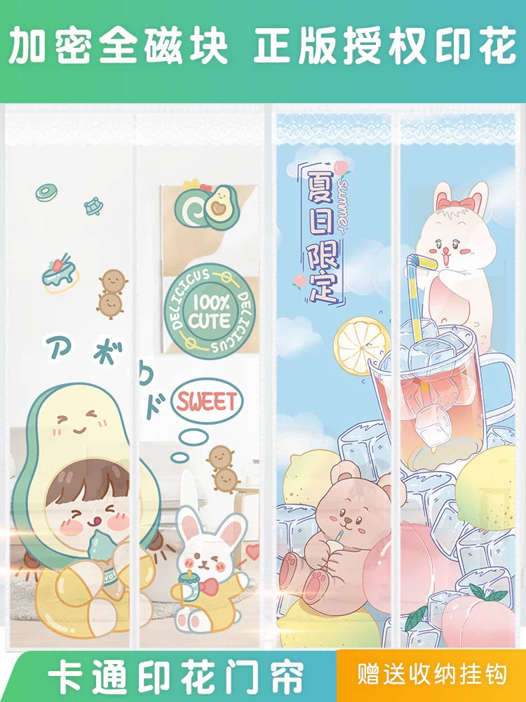 Magnetic Screen Door Curtain for Summer, Punch-Free Mosquito Net with Automatic Closure, Silent Household Fly Screen