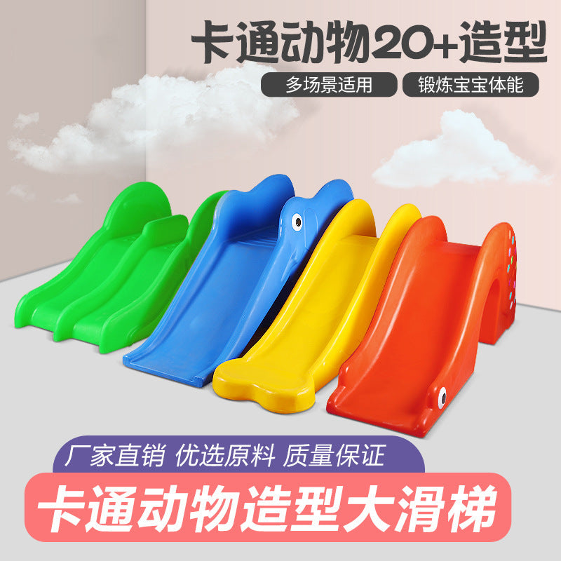 Kids' Indoor Outdoor Multi-functional Plastic Slide with Tunnel for Home & Kindergarten