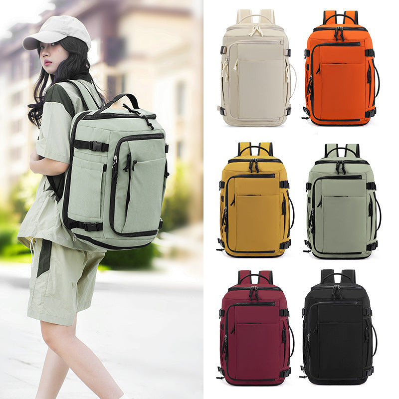 Expandable Travel Sports Backpack with Shoe Compartment for Men and Women
