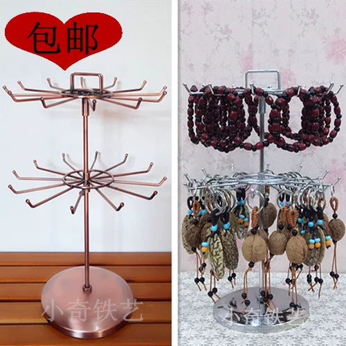 Rotating Jewelry Display Stand for Bracelets Necklaces Keychains Hair Ties