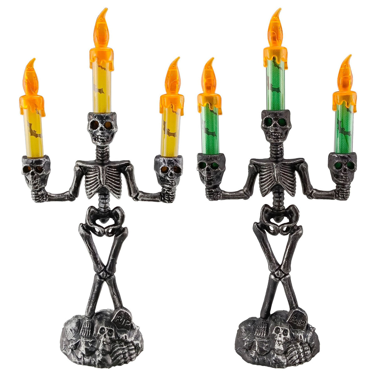 Halloween Skull LED Candle Light for Desktop Decoration, Bar Ambiance, and Party Props