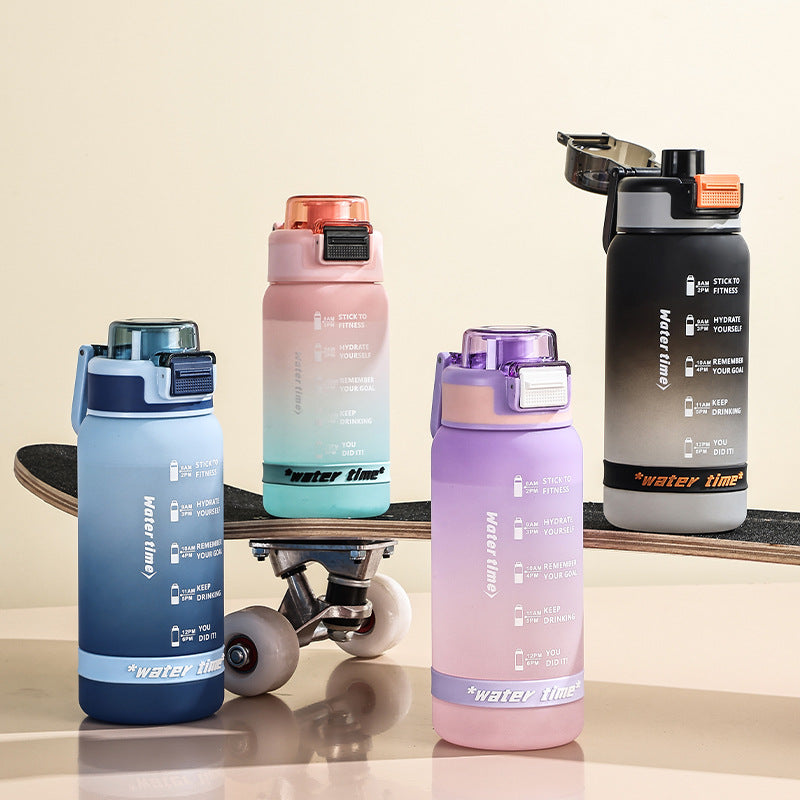 Gradient Color Direct Drink Water Bottle for Sports, Fitness, and Outdoor Activities
