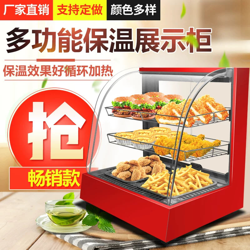 Commercial Countertop Food Warmer Display Case for Pastries and Cooked Foods