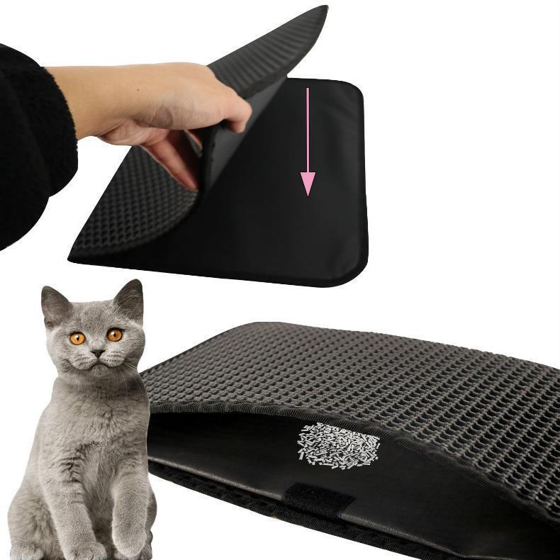 Foldable Anti-slip Double-Layer Honeycomb EVA Cat Litter Mat