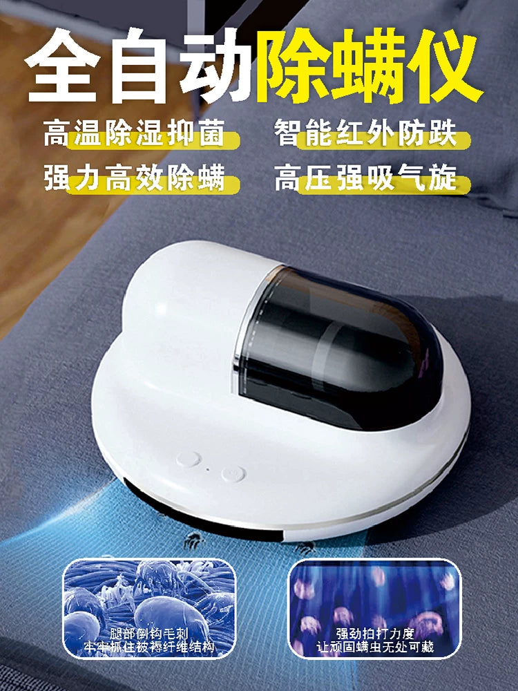 Smart Automatic Wireless UV-C Mite Removal Robot for Bedding and Travel