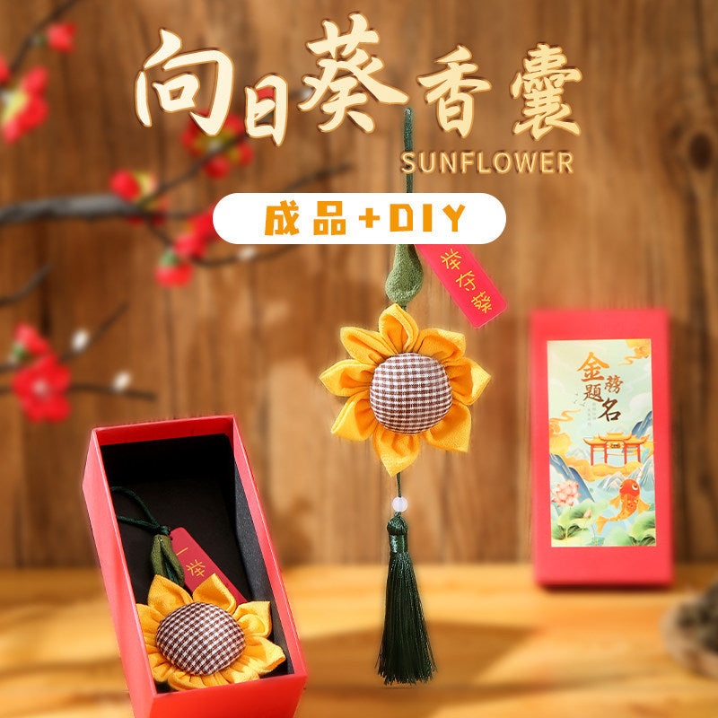 Sunflower Sachet Gift Box for Teachers and Students, Inspirational Hanging Ornament