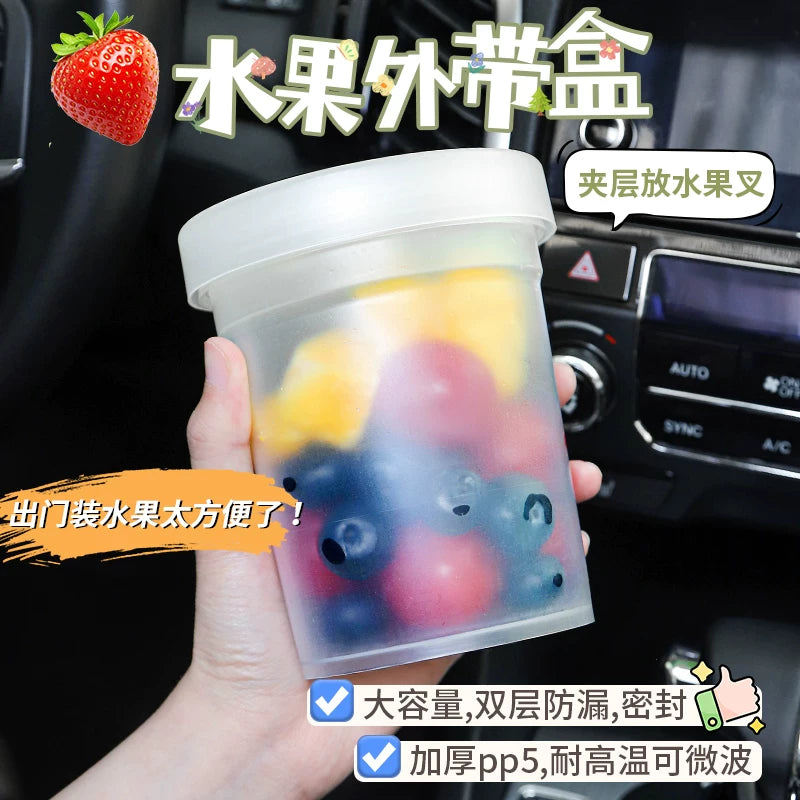 Food-Grade Portable Fruit Container for Lunch, Outdoor, and Picnic Storage