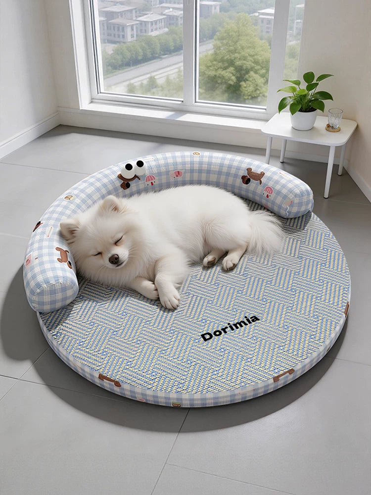 Pet Cooling Mat Dog Bed with Removable Washable Cover for Small to Medium Dogs