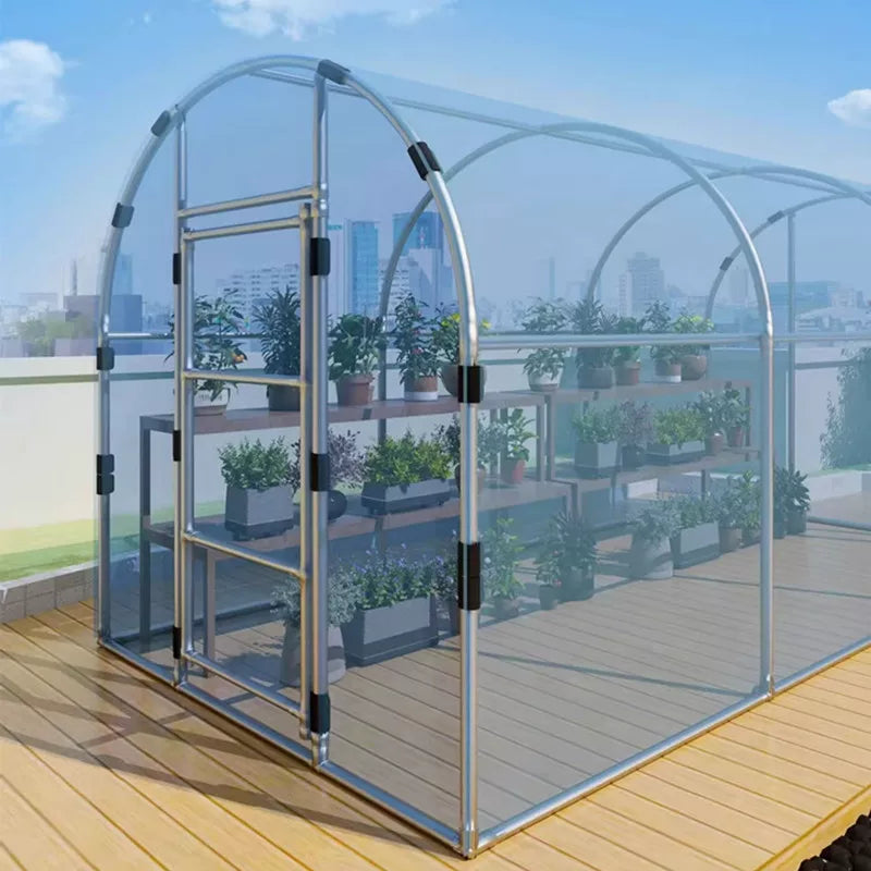 Portable Walk-in Greenhouse with Reinforced Cover for Garden Plants