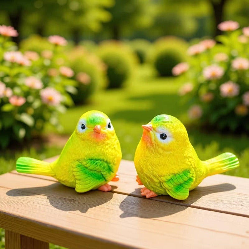 Resin Bird Figurines for Home Garden and Patio Decor