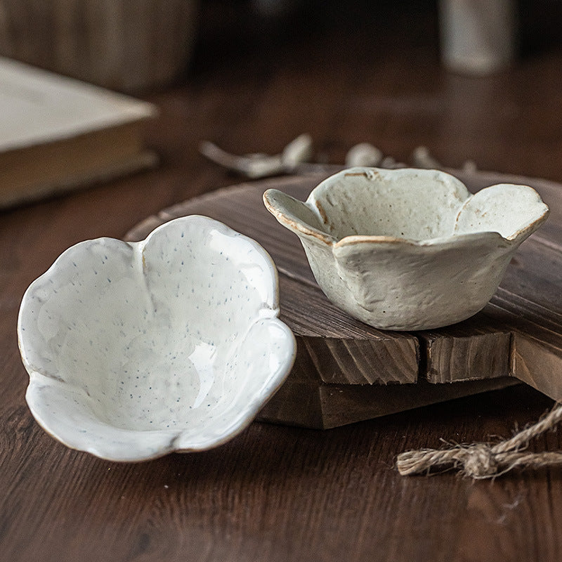 Japanese Retro Ceramic Dipping Sauce Dishes, Small Seasoning Plates for Table Decoration