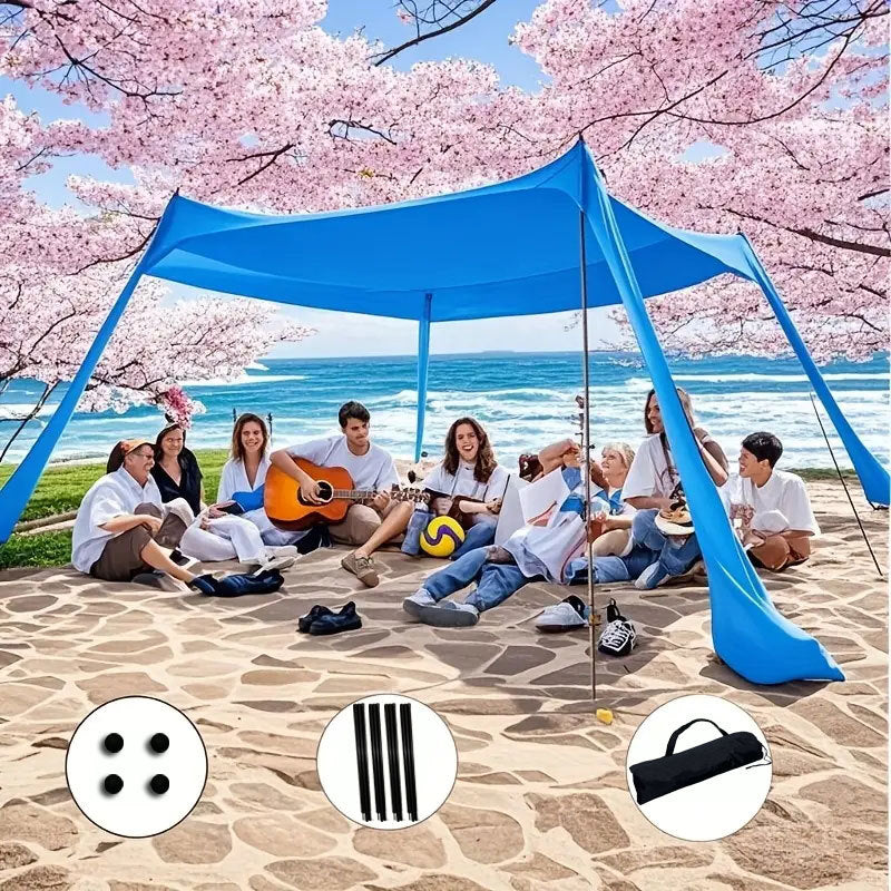 Lycra Beach Sunshade Tent Outdoor Portable Canopy for Camping and Picnics
