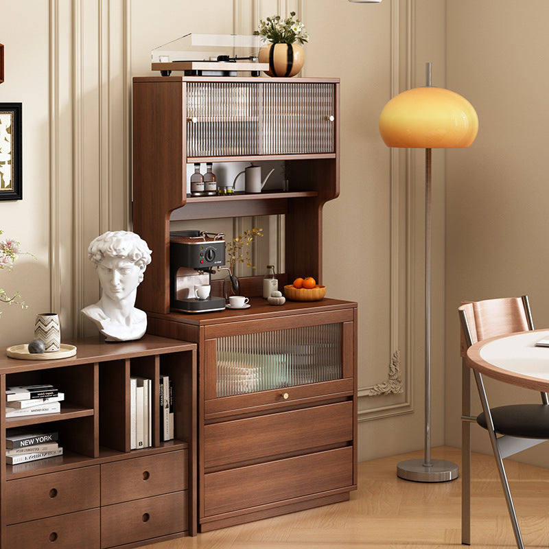 Living Room Side Cabinet, Wall-Mounted Low Cabinet, Tea Table Sideboard, Solid Wood Kitchen Side Cabinet, Dish Cabinet, Integrated Cabinet
