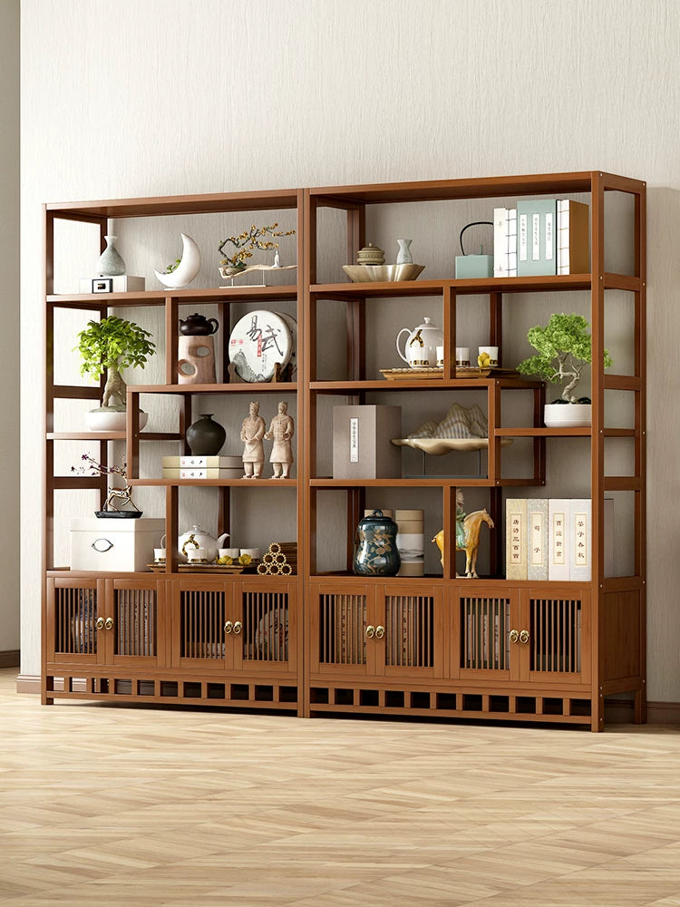 New Chinese Style Display Shelf Tea Room Cabinet Multi-layer Living Room Divider