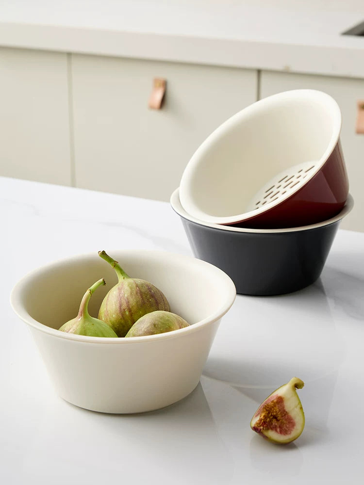 Double-Layer Fruit and Vegetable Washing Drain Basket for Kitchen and Living Room