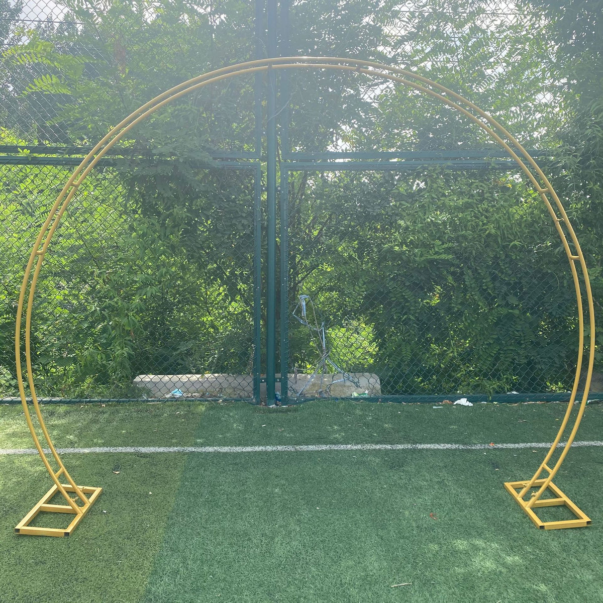 Round Wedding Arch Backdrop Stand for Ceremony Decoration, Metal Balloon Arch Frame
