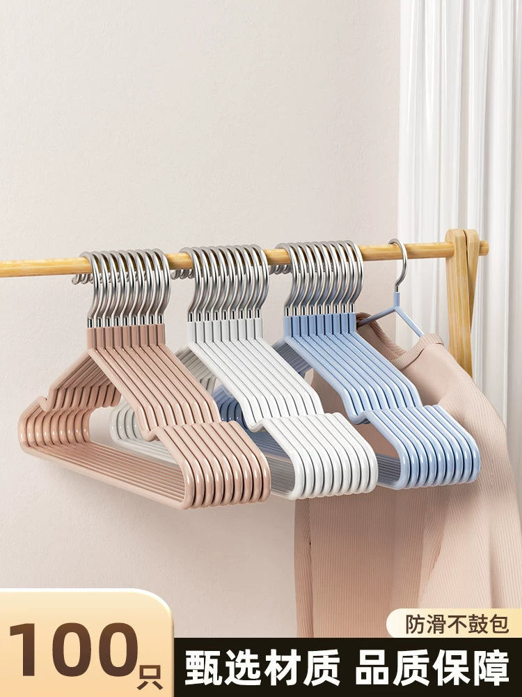 Heavy-Duty Non-Slip Clothes Hangers for Dorm & Home Use, Anti-Shoulder Bump Design