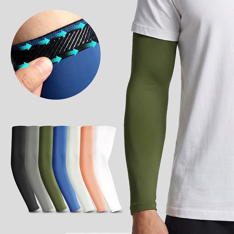 Unisex Thin Elastic UV Protection Arm Sleeves for Outdoor Sports