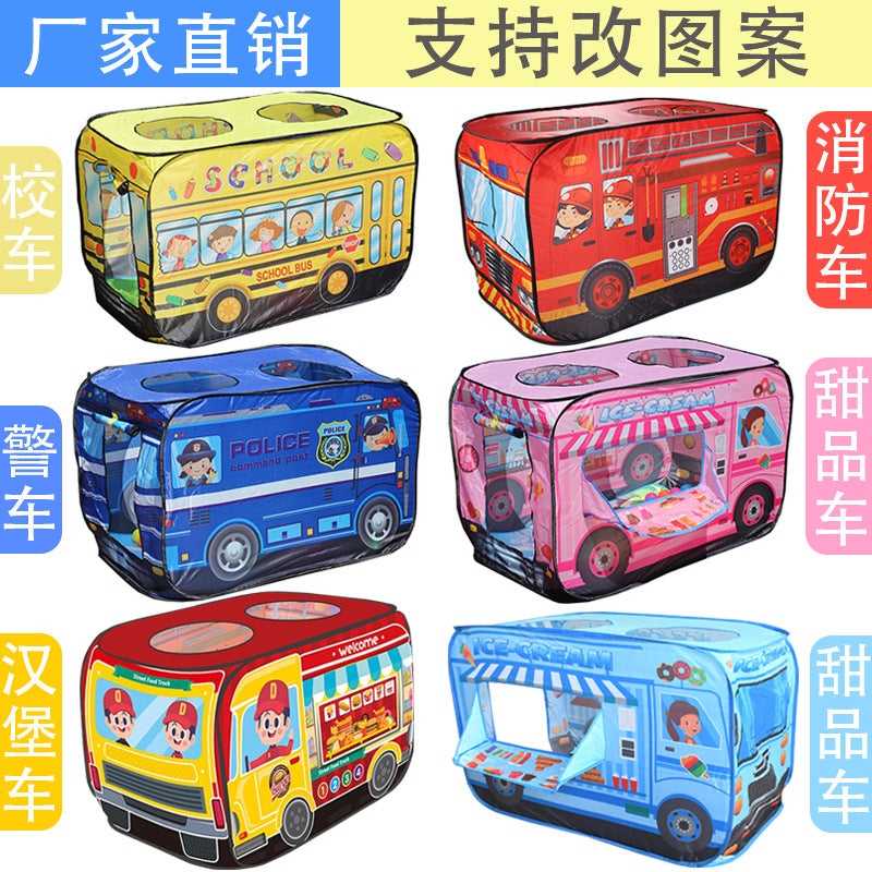 Kids' Foldable Car-Themed Play Tent for Indoor/Outdoor Use