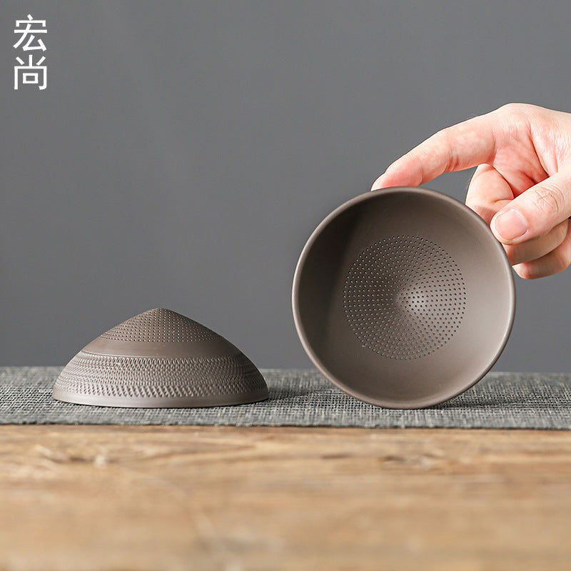 Yixing Zisha Clay Tea Strainer Funnel for Kung Fu Tea Ceremony