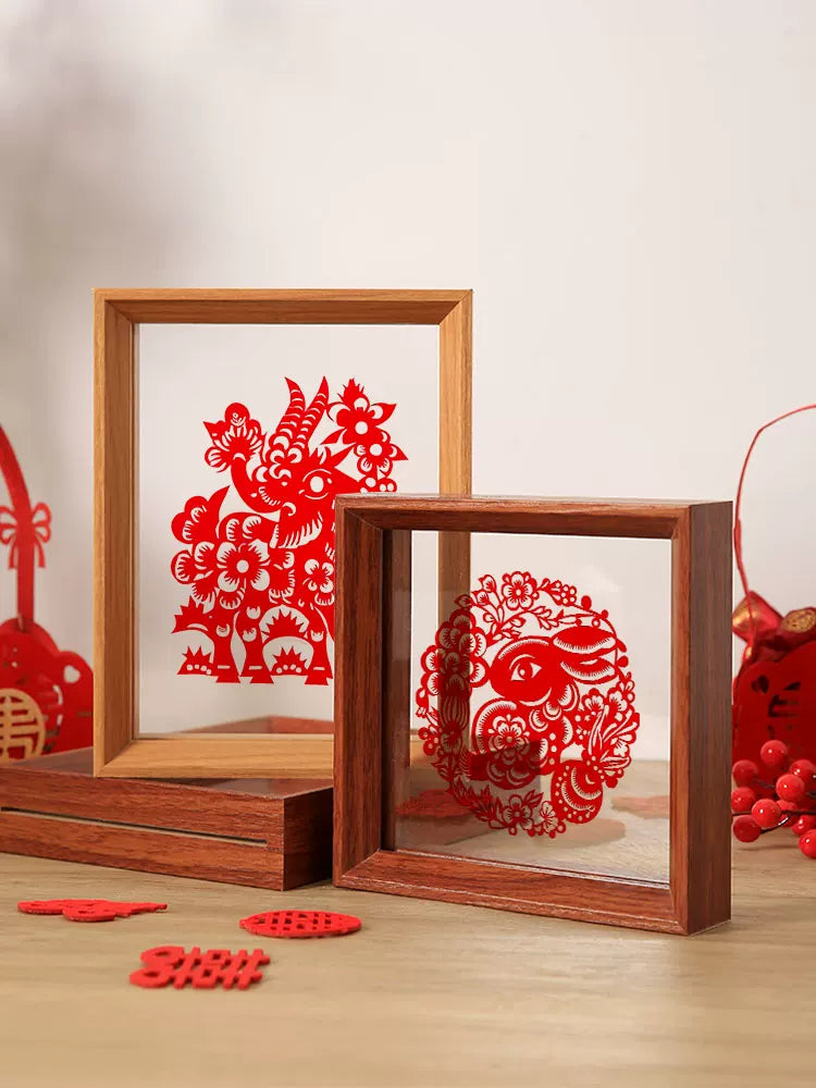 Double-Sided Transparent Picture Frame for Paper Cuttings and Specimens, A4/A3 Display Frame