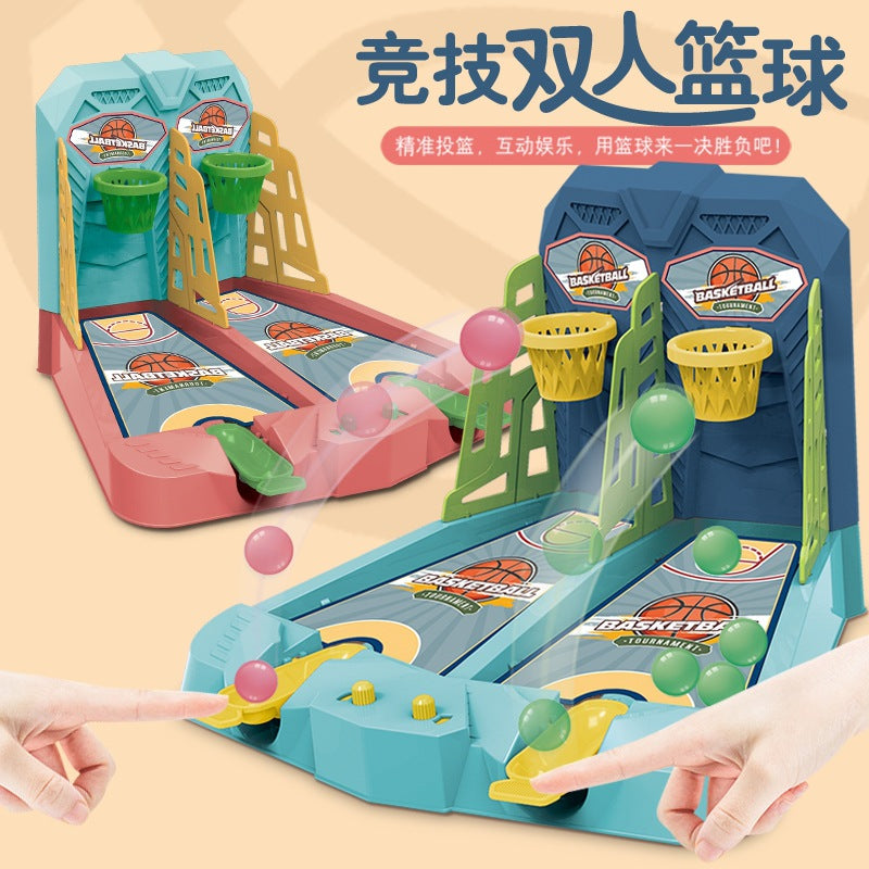 Kids Desktop Basketball Shooting Game Machine Finger Ejection Dual Player Interactive Educational Toy