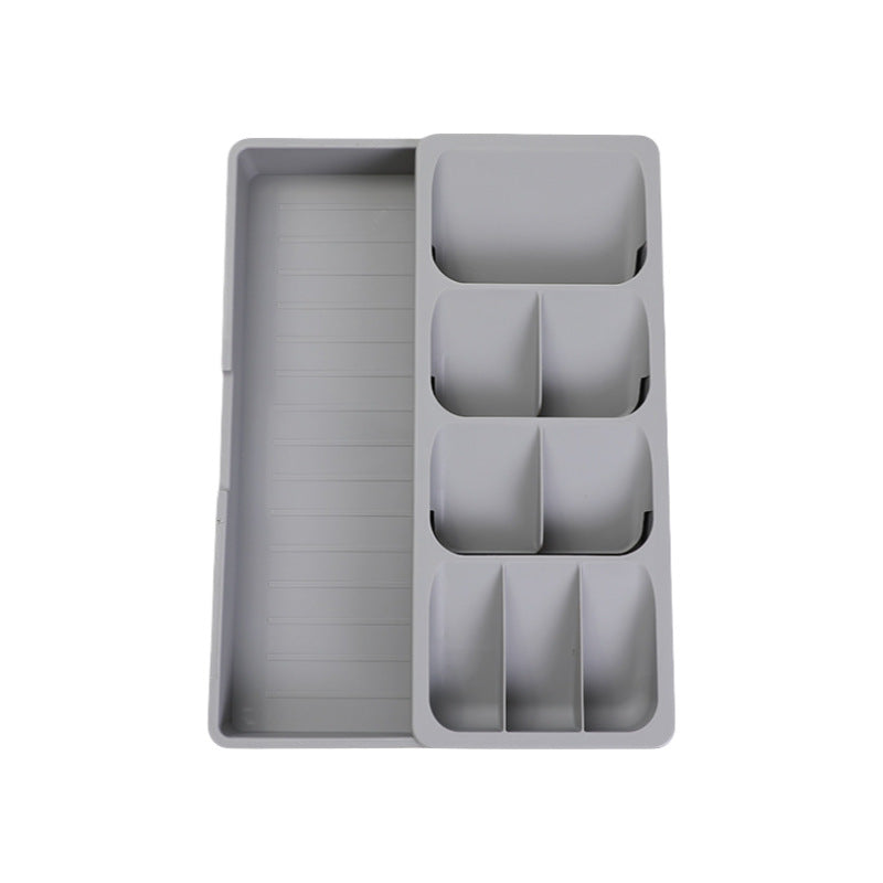 3-in-1 Expandable Cutlery Drawer Organizer, Utensil Holder and Storage Box for Kitchen