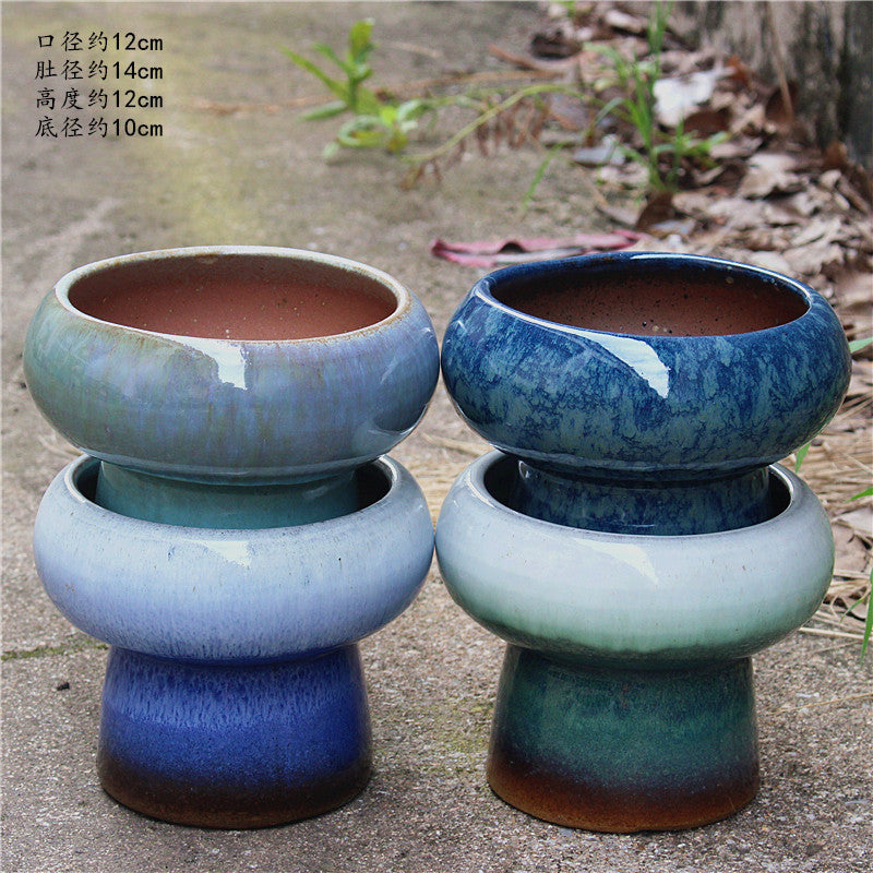 Yixing Zisha Ceramic Succulent Planter Pot for Home Decor and Micro Landscapes
