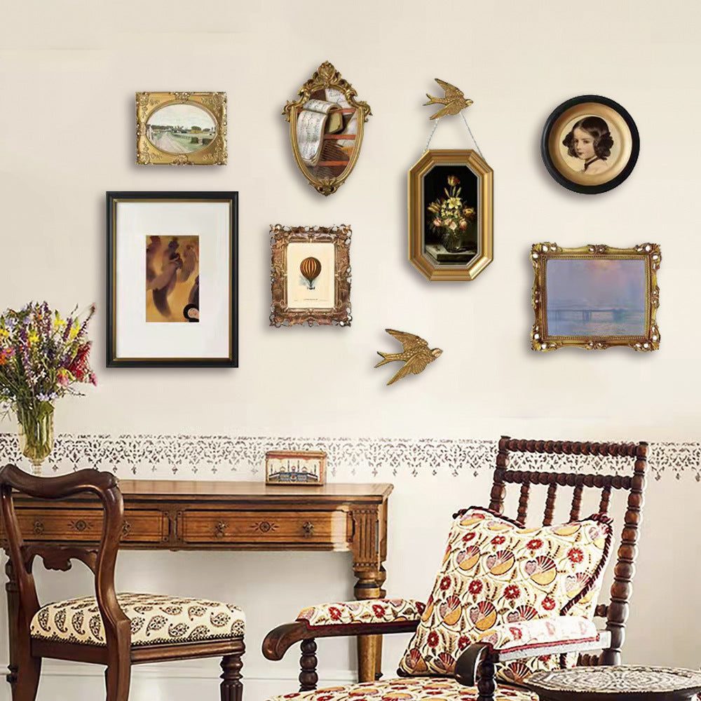 French Vintage Art Deco Wall Decor Set for Living Room and Dining Room