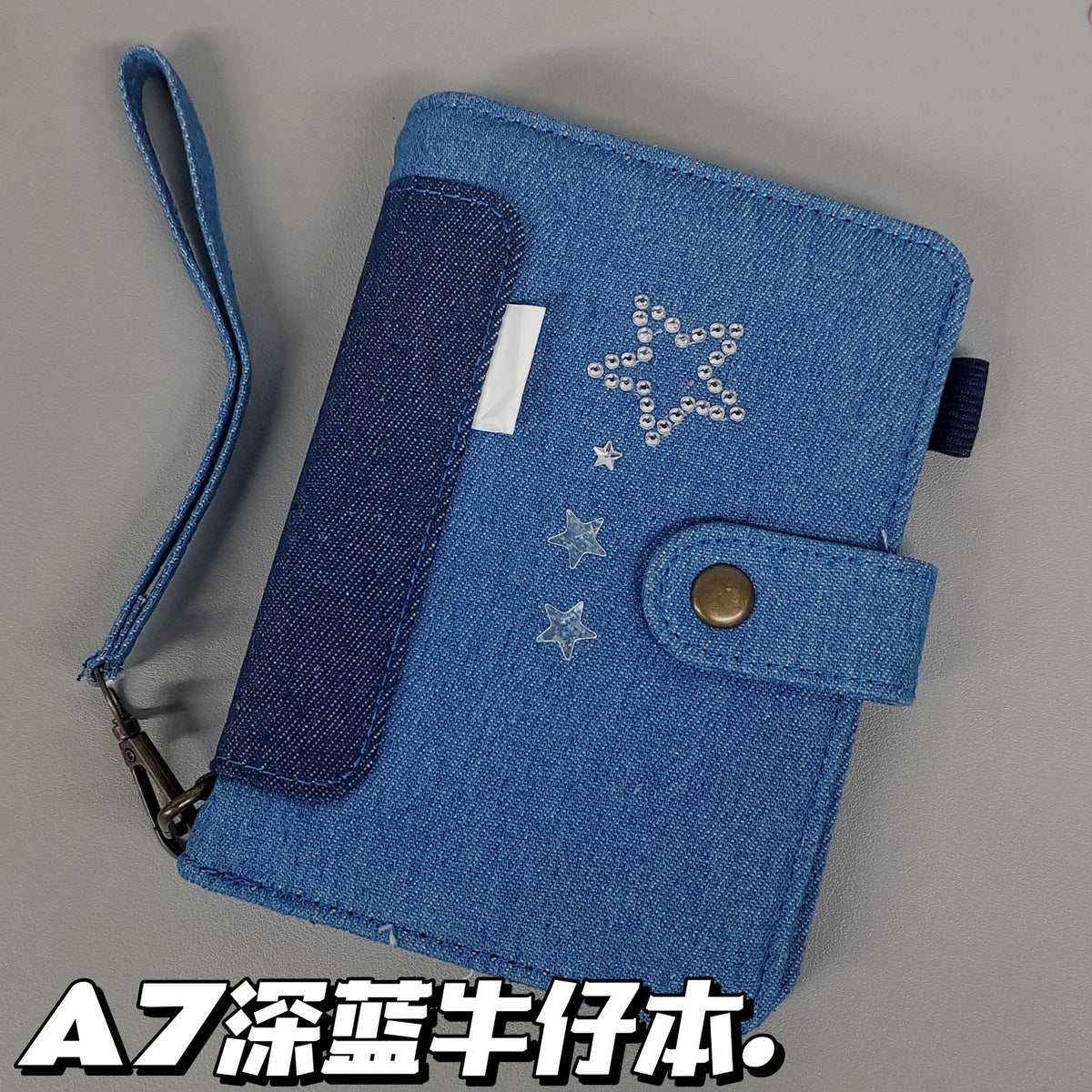 A7 Deep Blue Denim Planner Notebook with Loose-Leaf Pages