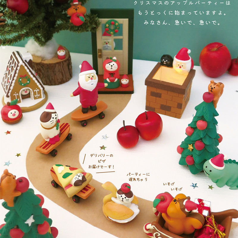 Christmas Santa Claus Miniature Figurine Ornaments for Desk and Micro Landscape Decor