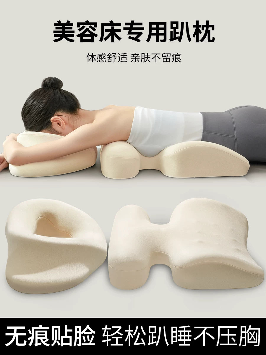 Memory Foam U-Shaped Massage Pillow Set for Beauty Beds