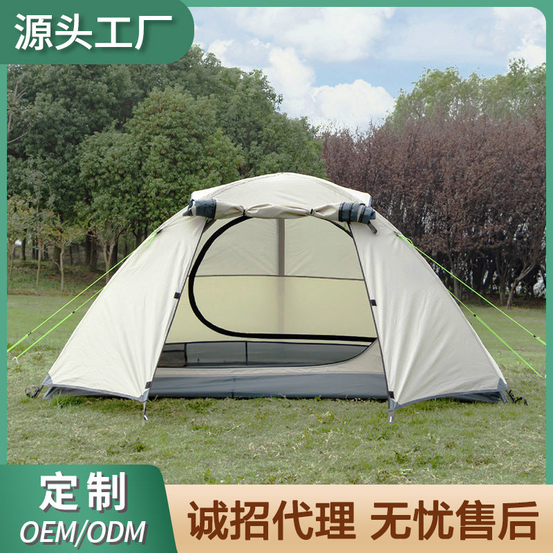 TOMO 2-Person Double-Layer Waterproof Camping Tent for Outdoor Hiking and Beach