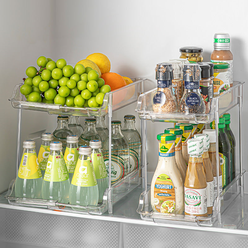 Under Sink Pull-Out Storage Organizer for Kitchen and Bathroom