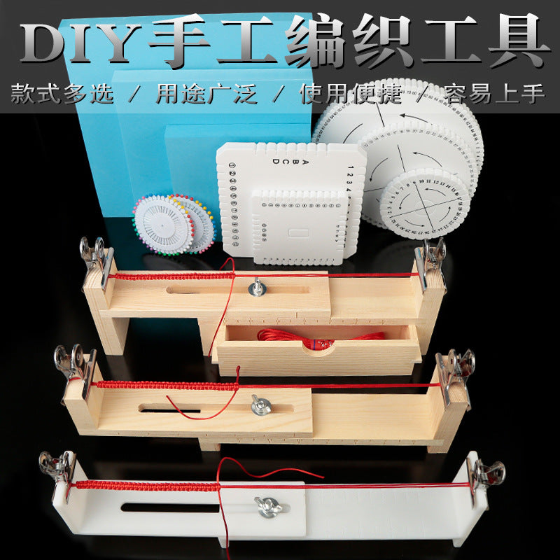 Braiding Jig Wooden Frame for Handmade Bracelets Necklaces Red Rope Weaving Tool Fixed Auxiliary Tool