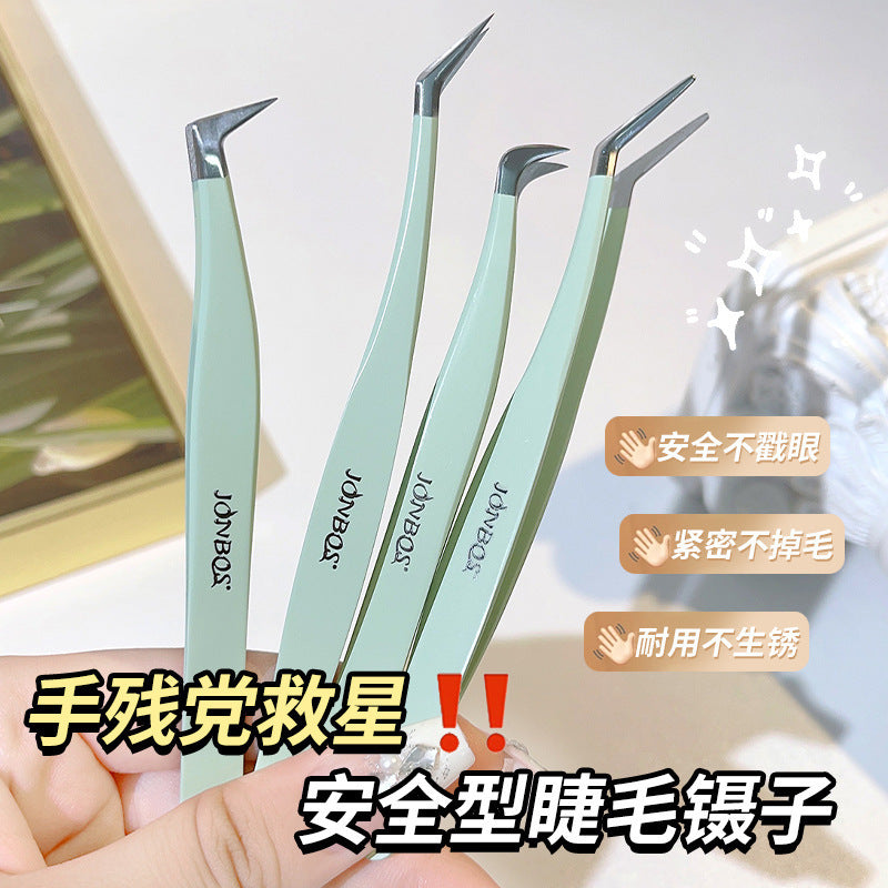 JONBOS Eyelash Extension Tweezers for Beginners and Professionals